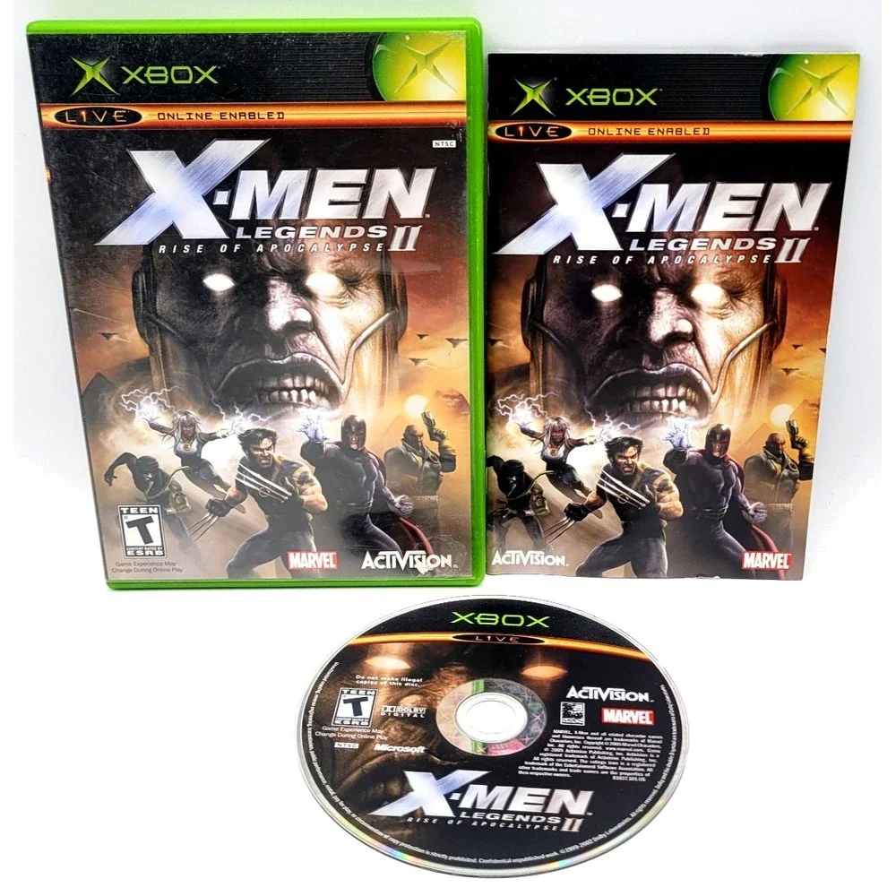 X-Men Legends 2 II Rise‎ of Apocalypse (Xbox 2005) CIB COMPLETE IN BOX